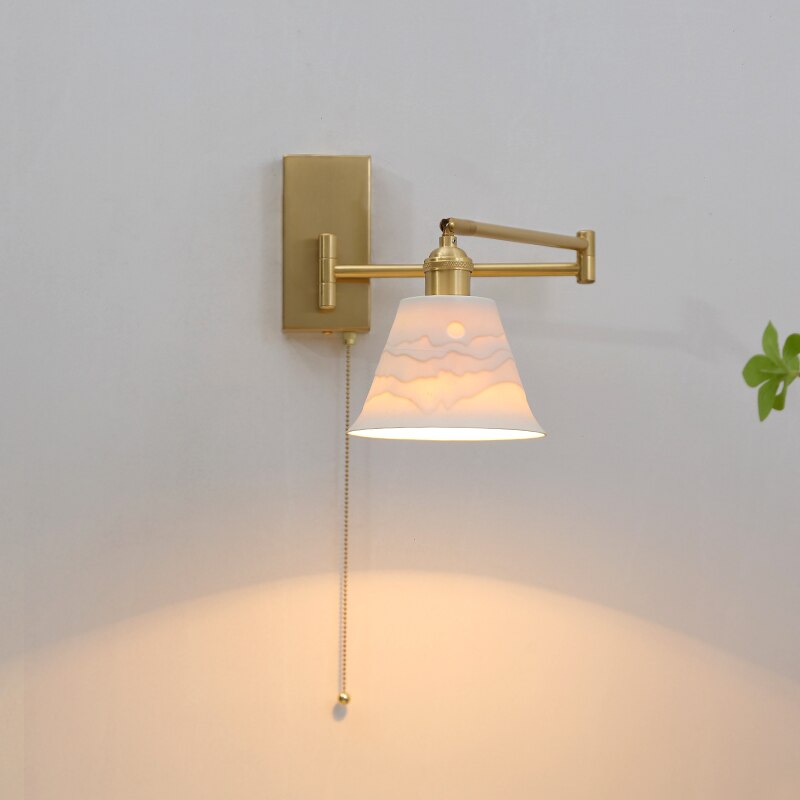 Nordic Vintage Golden Led Wall Sconce