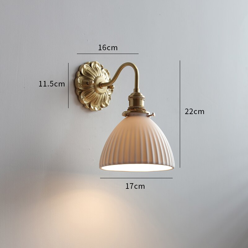 Vintage Classic Frosted Glass Led Wall Light