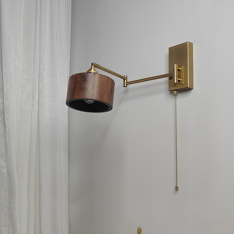 Wooden Classic Vintage Led Wall Light Fixture