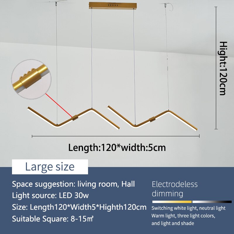 Modern Waves Led Pendant Lights