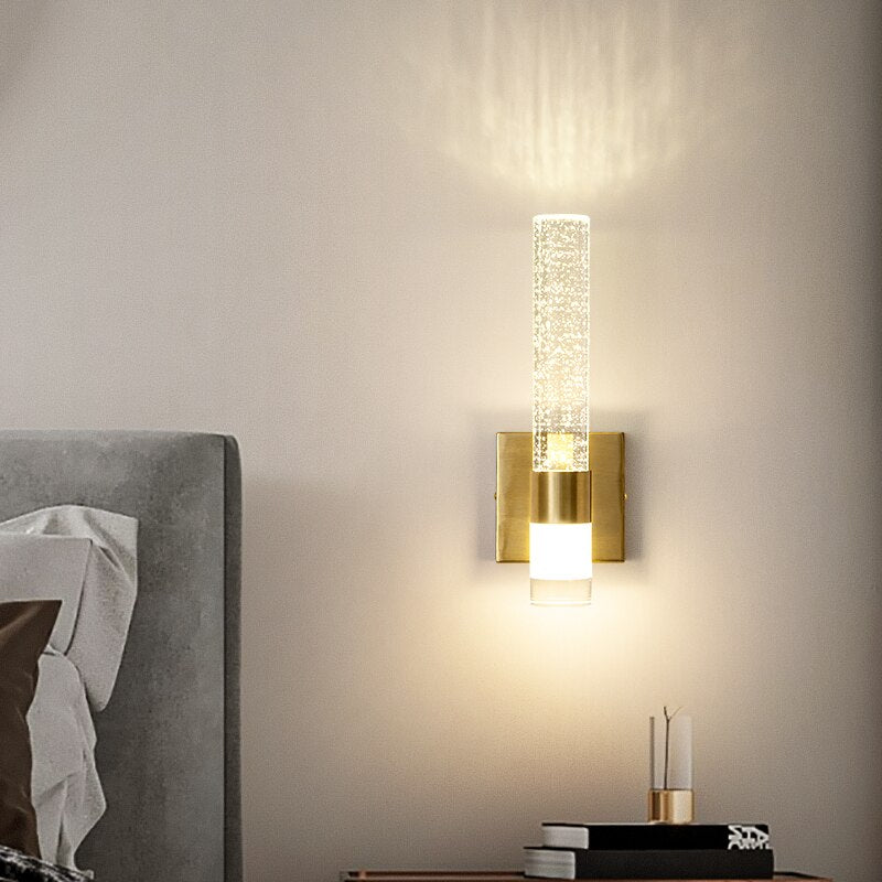 Celestial Shine Modern Golden Led Wall Lamp