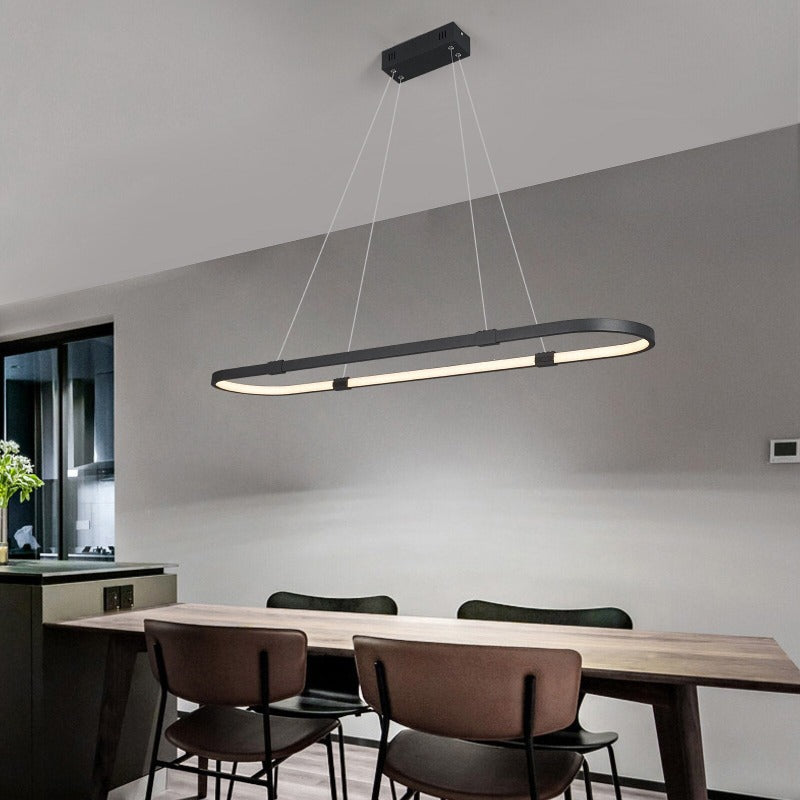 Modern Dark Linear Led Chandelier