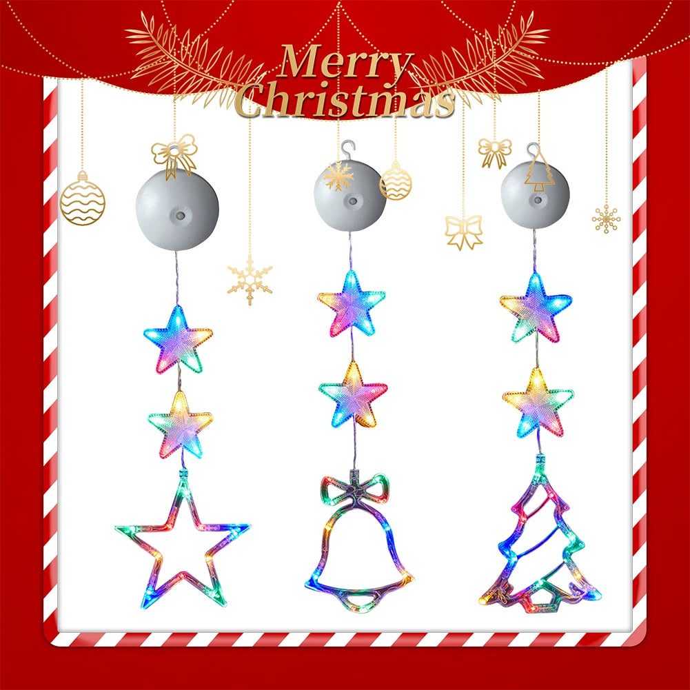 1/3 pçs natal led otário lâmpada multicolorido iluminar pendurado decoração de natal bateria operado para árvore de natal decoração lareira