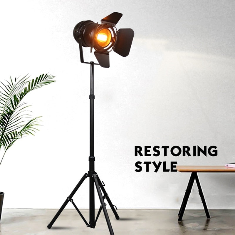 Retro Tripod Single Head Floor Lamp