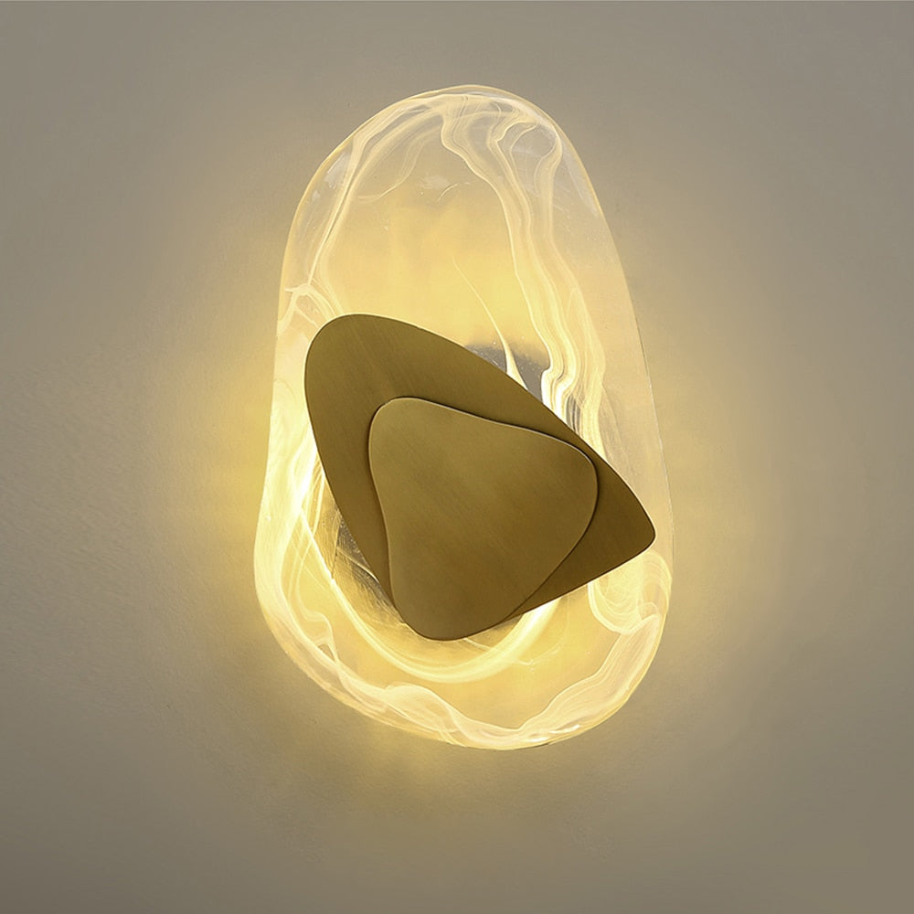 Nordic Stone Crystal Led Wall Lamp