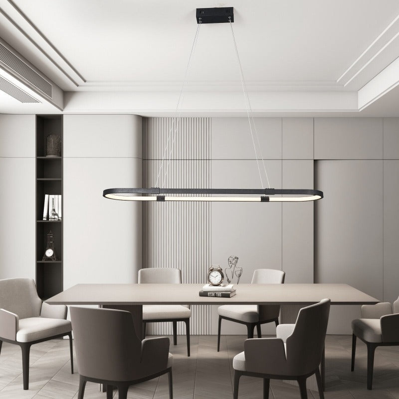 Modern Dark Linear Led Chandelier