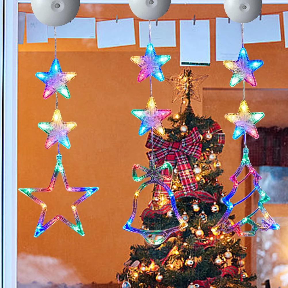 1/3 pçs natal led otário lâmpada multicolorido iluminar pendurado decoração de natal bateria operado para árvore de natal decoração lareira