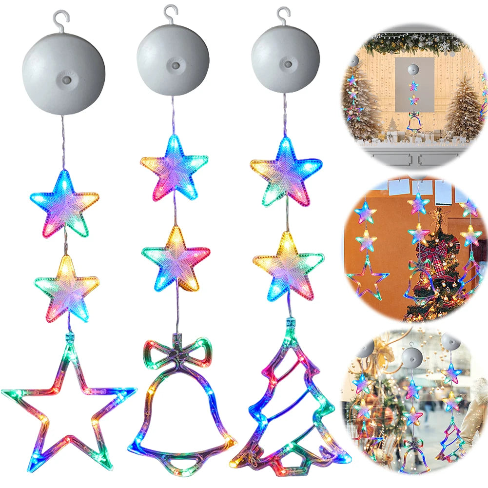 1/3 pçs natal led otário lâmpada multicolorido iluminar pendurado decoração de natal bateria operado para árvore de natal decoração lareira