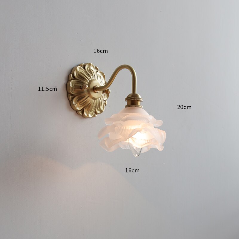 Vintage Classic Frosted Glass Led Wall Light