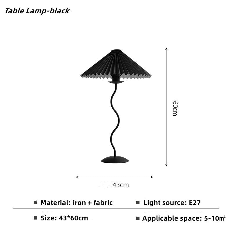 Japanese Pleated Skirt Shade Floor Lamp