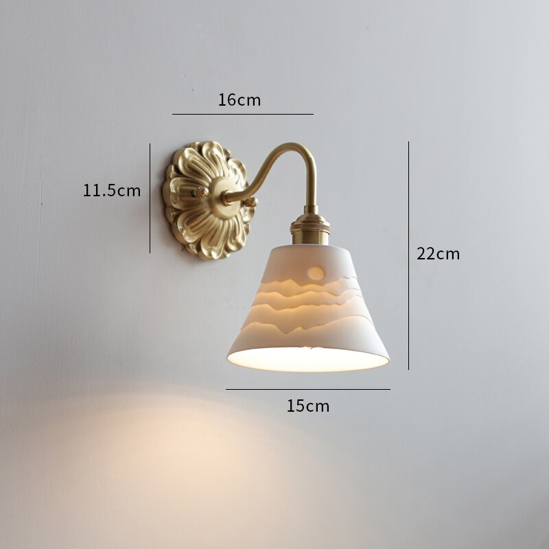 Vintage Classic Frosted Glass Led Wall Light