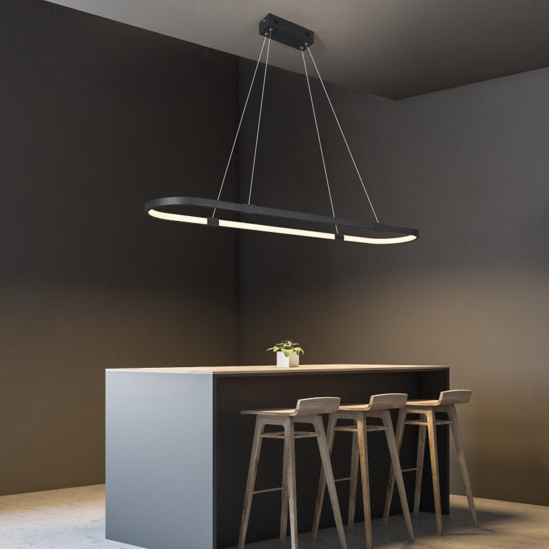 Modern Dark Linear Led Chandelier