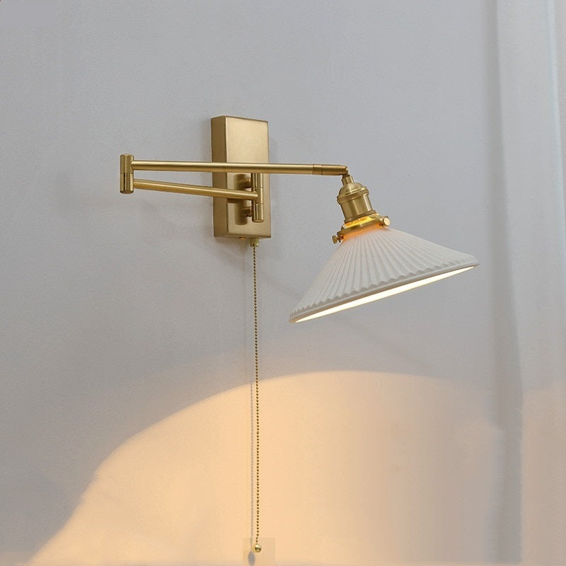 Nordic Vintage Golden Led Wall Sconce
