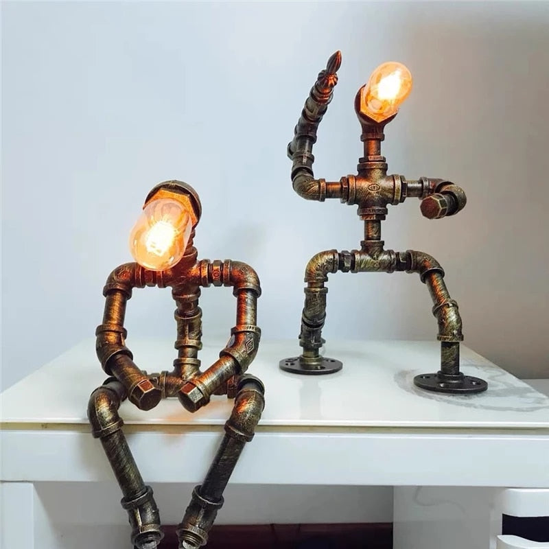 Iron Robot Led Desk Lamp