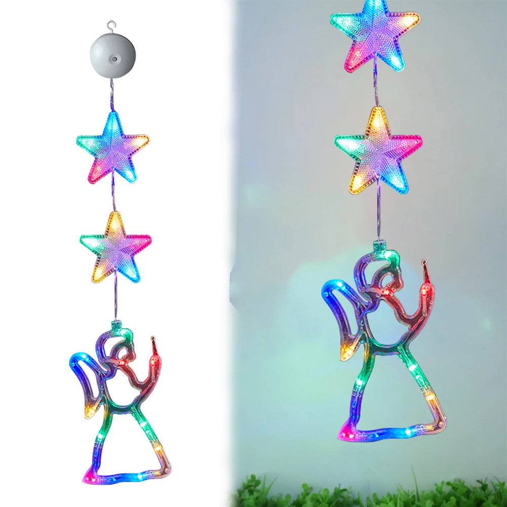 1/3 pçs natal led otário lâmpada multicolorido iluminar pendurado decoração de natal bateria operado para árvore de natal decoração lareira