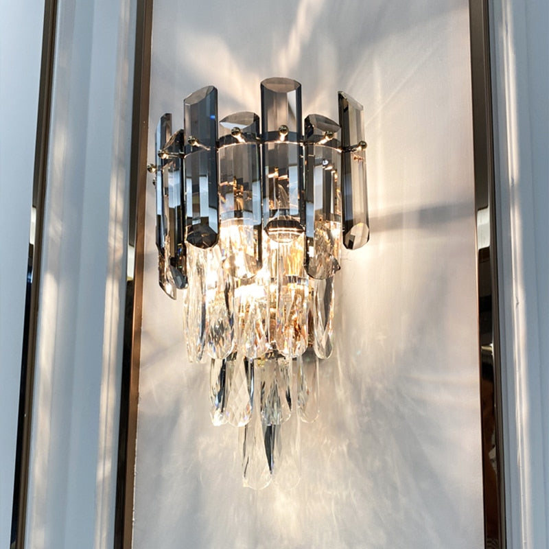 Modern Elegant Crystal Wall Light Led