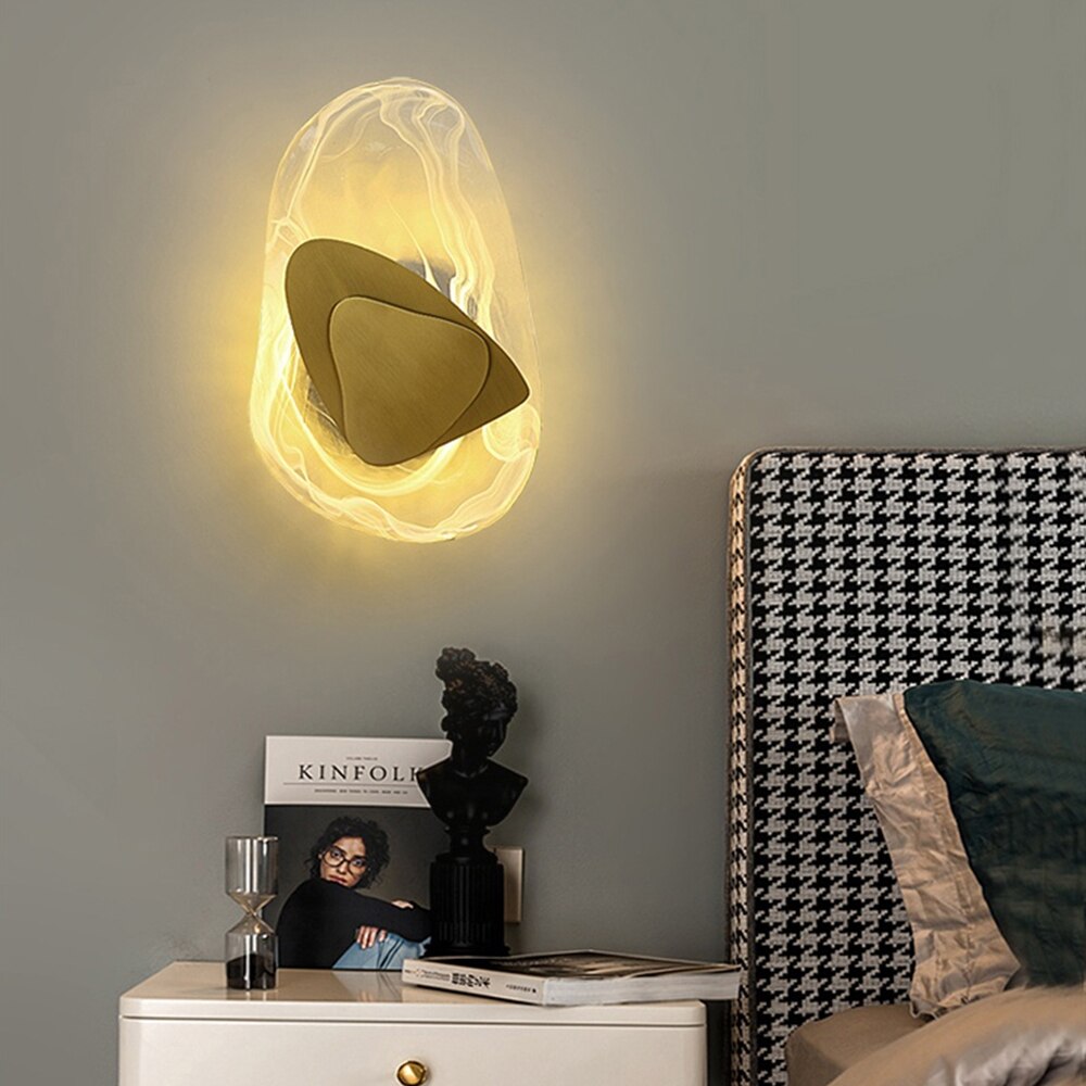 Nordic Stone Crystal Led Wall Lamp