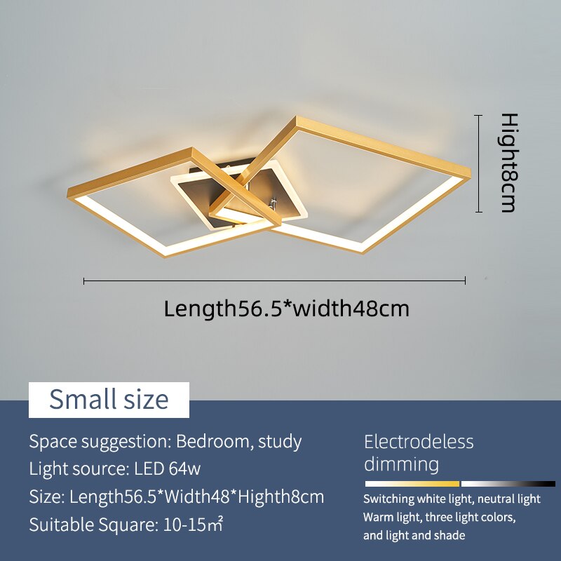 Glamour Squares Modern Led Chandelier