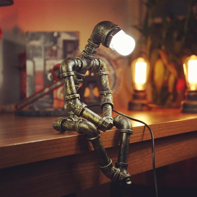 Iron Robot Led Desk Lamp