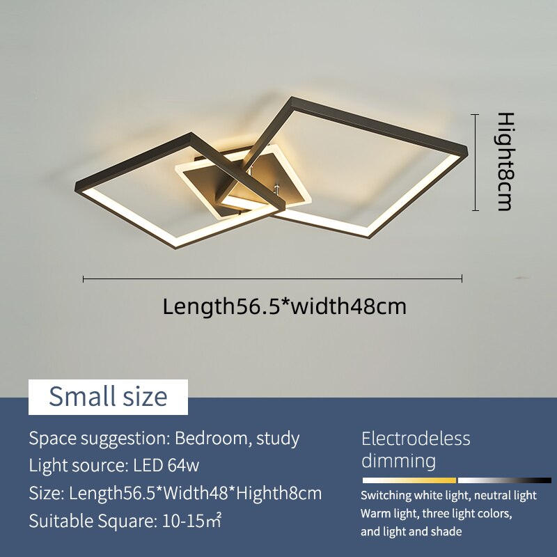 Glamour Squares Modern Led Chandelier