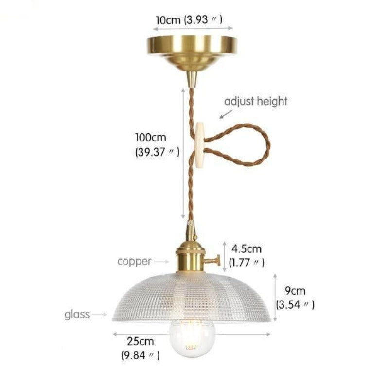 Vintage Textured Glass Pendant Lights