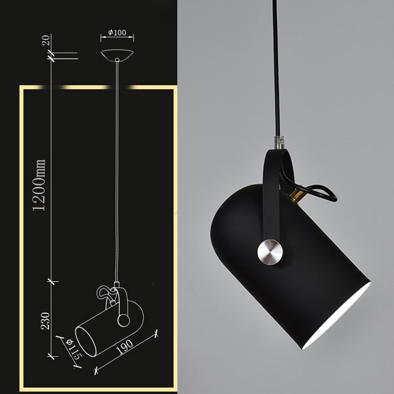 Modern Colorful Angled Drop Light