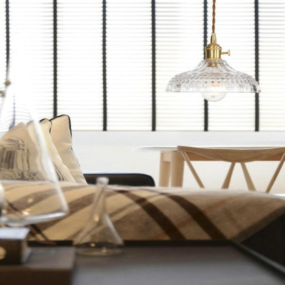 Vintage Textured Glass Pendant Lights