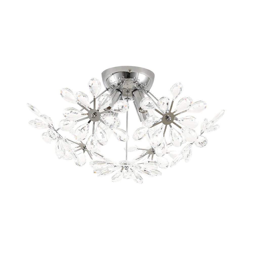 Dandelion Crystal Sputnik Semi Flush Chandelier