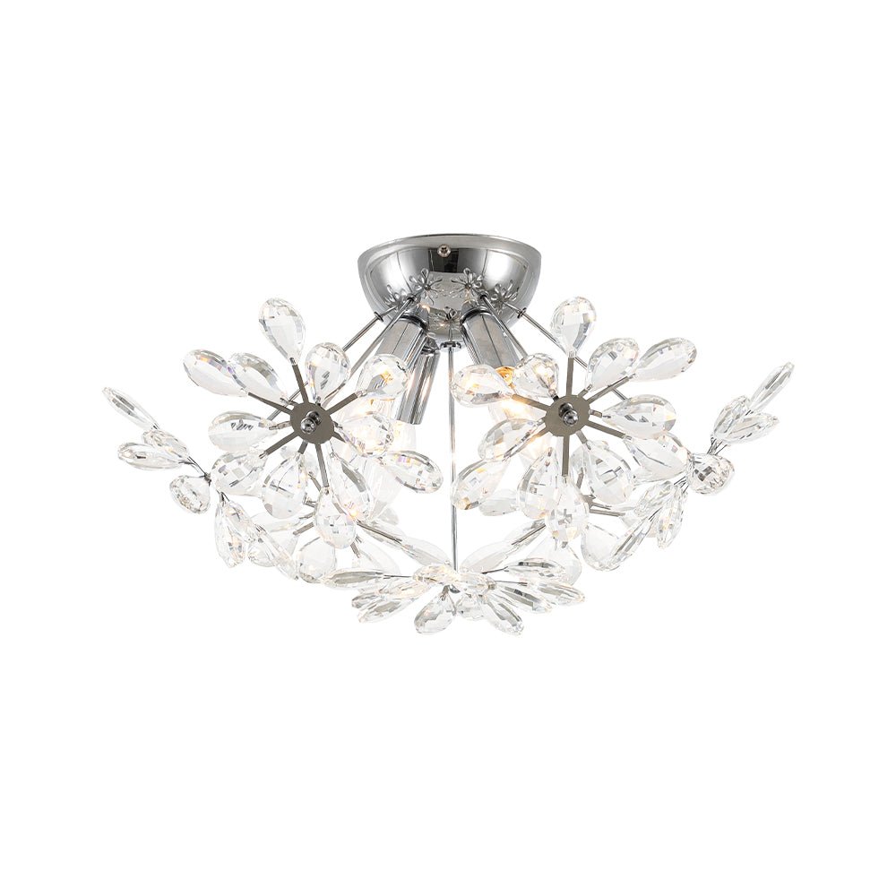 Dandelion Crystal Sputnik Semi Flush Chandelier