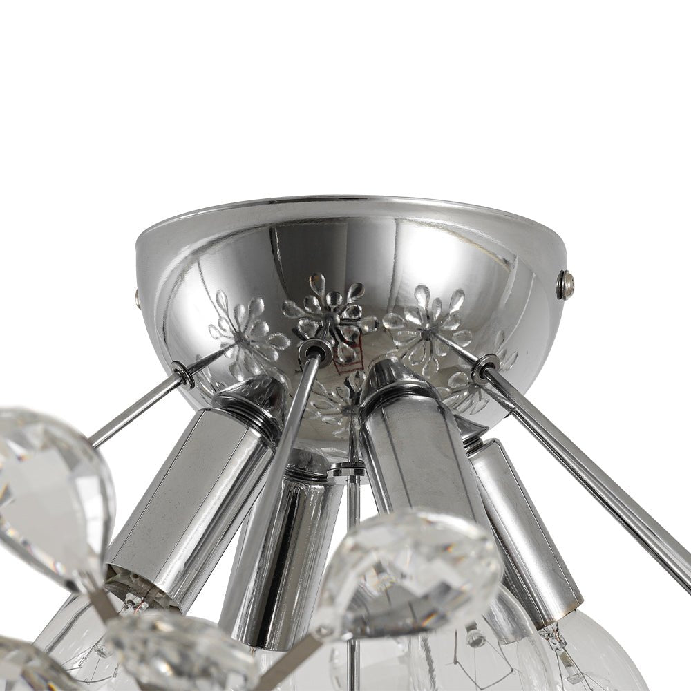 Dandelion Crystal Sputnik Semi Flush Chandelier