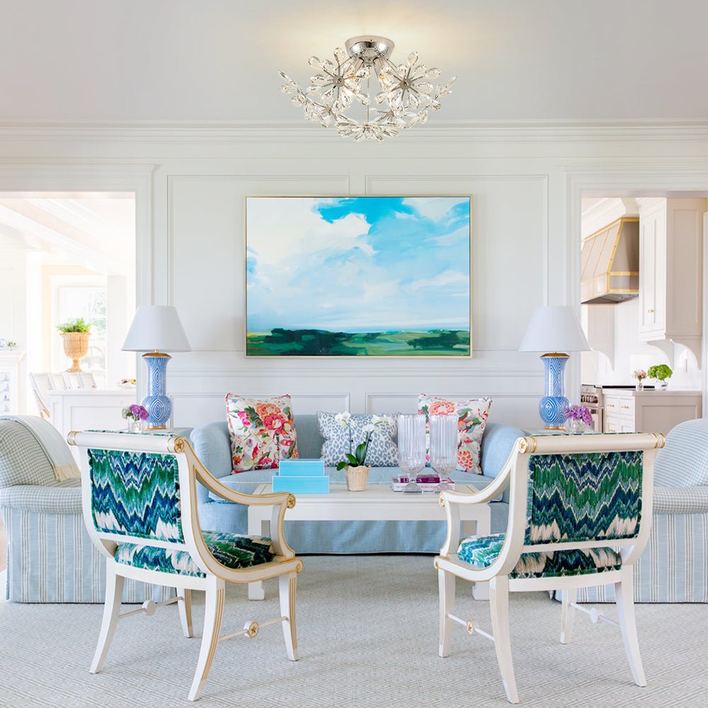 Dandelion Crystal Sputnik Semi Flush Chandelier