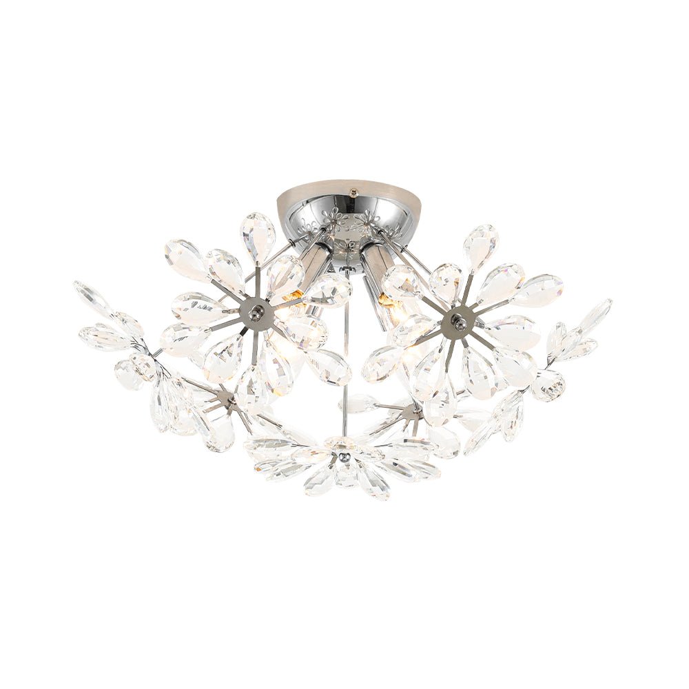 Dandelion Crystal Sputnik Semi Flush Chandelier